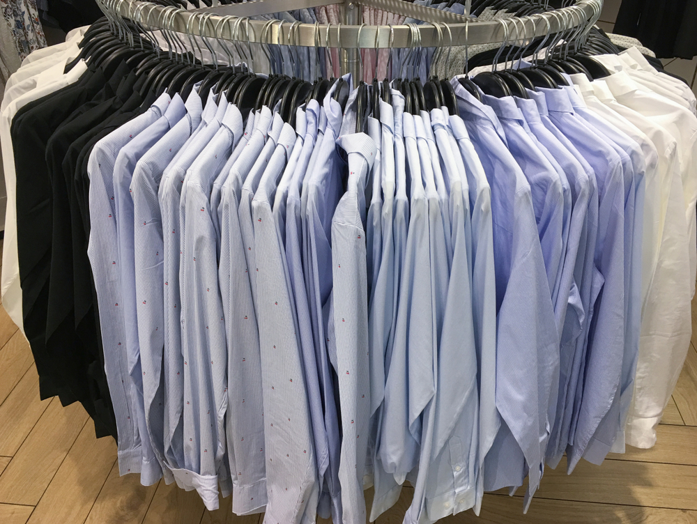 A collection of near-identical business shirts, in slightly different colours and sizes. These would all need separately and correctly listing in the Product Feed.